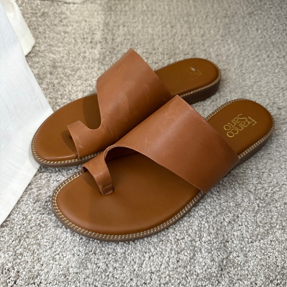 Franco Sarto Women's Brown Slide Sandals